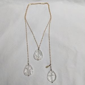 Sogoli 3 Stone Lariat necklace